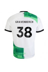 Liverpool Ryan Gravenberch #38 Jalkapallovaatteet Vieraspaita 2023-24 Lyhythihainen